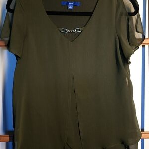 Apt. 9 Olive Green Blouse